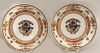 PAIR OF 18TH C. CHINESE EXPORT ARMORIAL SOUP PLATES