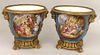 PAIR OF SEVRES-STYLE CACHE POTS