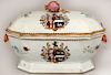 18TH C. CHINESE EXPORT ARMORIAL COVERED SOUP TUREEN