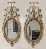 PAIR OF 19TH C. ENGLISH ADAMS-STYLE GILDED MIRRORS