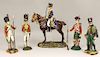 (on 5) DRESDEN WATERLOO CENTERARY PORCELAIN MILITARY FIGURES