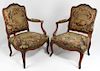 PAIR OF LOUIS XV-STYLE ARMCHAIRS