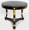 FRENCH EMPIRE MARBLE-TOP CENTER TABLE