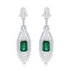 11.02 ct. Emerald & 11.43 ct. Diamond Earrings