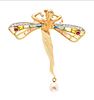 A Yellow Gold Plique-A-Jour Enamel, Diamond, Ruby and Pearl Pendant Brooch, Masriera, 12.20 dwts.