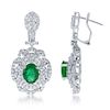 2.9 ct. Emerald & 3.42 ct. Diamond Earrings