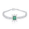 2.15 ct Emerald & 7.52 ct Diamond Bracelet