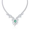 C.Dunaigre Certified, Emerald & Diamond Necklace