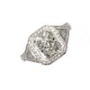 4.21 Carat Diamond Platinum Engagement Ring