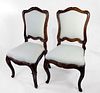 Pair of 18th Century French Walnut Side Chairs, c. 1750