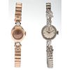 Omega and Tavannes  Wrist Watches in 14 Karat Gold