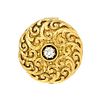 An Antique Yellow Gold and Diamond Circular Brooch, 6.40 dwts.