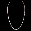 Antique Single Strand One Hundred Twenty Five (125) Graduated White Pearl Necklace with Sterling Silver Clasp.