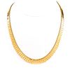Vintage 14 Karat Yellow Gold Link Necklace. Numbered to clasp.