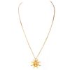 Vintage 18 Karat Yellow Gold Nautical Pendant Necklace. Stamped 750 to clasp.