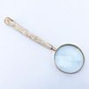 A Vintage Magnifying Lens with Antique Japanese Carved Ivory Handle. Signed.