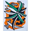 Fernand Leger, French (1881-1955) Color lithograph "No. 2, XXe Siecle" Printed by Mourlot, Paris.