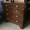 Large Antique Georgian Mahogany Chest of Drawers. Four large fitted drawers, raised on shaped bracket feet.