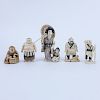 Collection of Five (5) Carved Japanese Ivory Netsuke. 