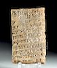 Translated Babylonian Terracotta Cuneiform Tablet