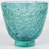 Daum Nancy Blue/Green Glass Acid Etched Vase