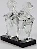 Leonardo Rosin Murano Clear Glass Sculpture