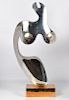 Abstract Sculpture of Female Torso "Woman" Signed