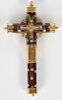 Middle Eastern Gold & Wood Cross with Inlays