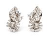 A Pair of Platinum and Diamond Earclips, 10.00 dwts.