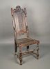 17thc. American or Dutch Carved Side Chair