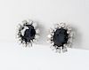 6 CTW Sapphire & .96 CTW Diamond Earrings