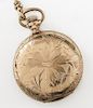 14K Challoner & Mitchell Pocket Watch with Chain