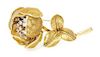 An 18 Karat Yellow Gold and Diamond Articulated Flower Brooch, 19.40 dwts.