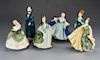 6 Royal Doulton Porcelain Figurines