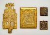 4 Brass & Bronze Russian Travel Icons