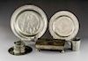 5 pcs Pewter Incl Ship's Inkwell