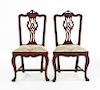 Pair of Irish Chippendale Side Chairs