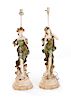 Pair of Maiden Figural Lamps