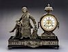 Ansonia Figural Denis Papin Vapeur Mantle Clock