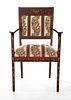 Inlaid Neoclassical Style Arm Chair