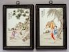 2 Chinese Enamel on Porcelain Plaques