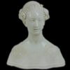 Copia L.G. Mead Inscribed Marble Bust Women.