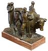 Giovanni Nicolini (Italian, 1872-1956) Bronze Group Celebrating the Noble Yeomanry, 19th Century Italian