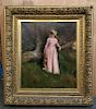 Charles Yardley Turner (American, 1850-1919)  Woman in Pink