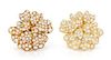 A Pair of 18 Karat Yellow Gold and Diamond Cluster Earclips, Van Cleef & Arpels, 17.05 dwts.