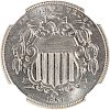U.S. 1869 SHIELD 5C COIN