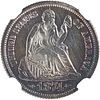 U.S. 1874 ARROWS PROOF SEATED LIBERTY 10C COIN
