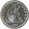 U.S. 1860 NO MOTTO SEATED LIBERTY 25C COIN