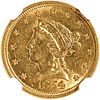 U.S. 1854 LIBERTY $2.5 GOLD COIN