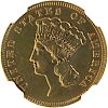 U.S. 1889 $3 GOLD COIN
